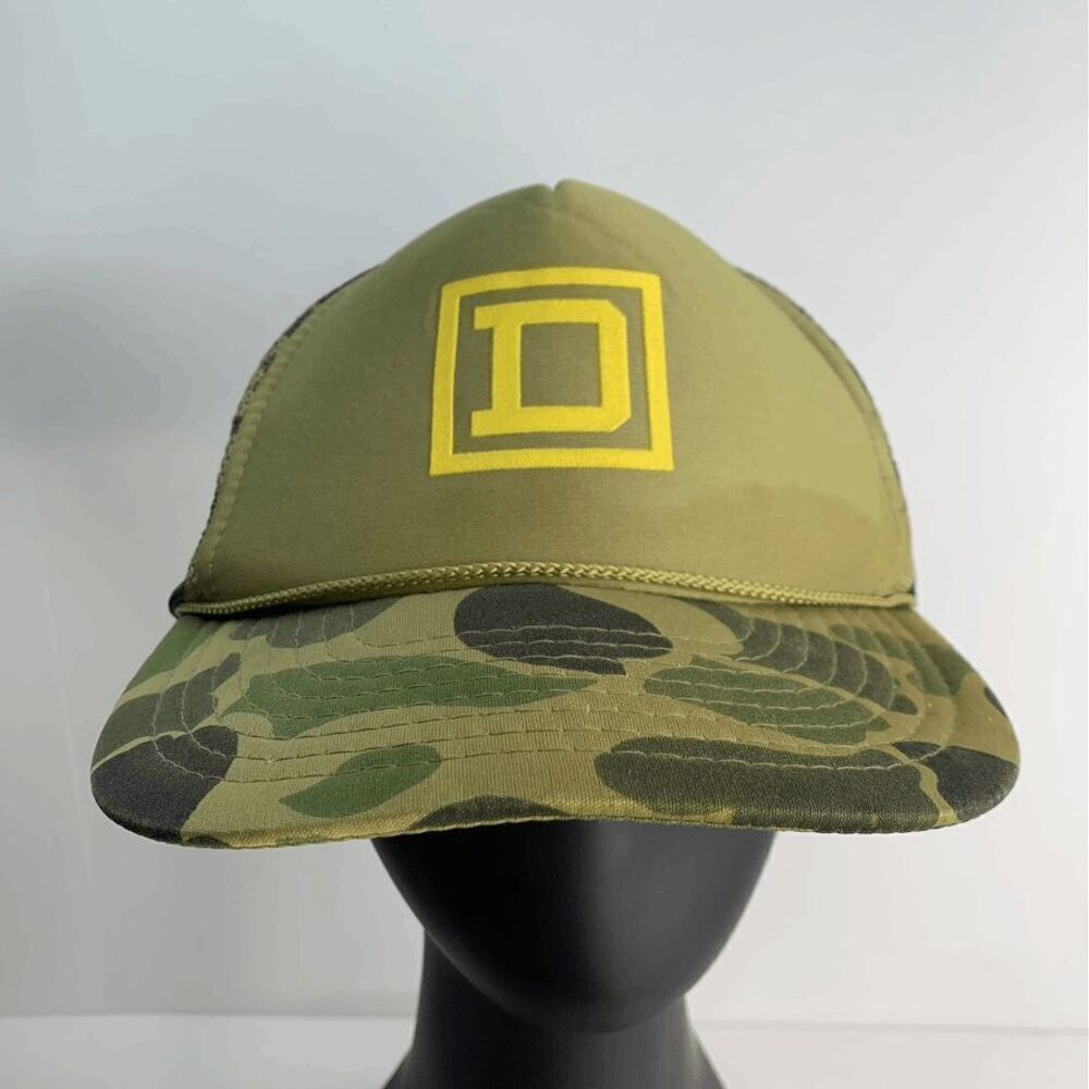 Square D Schneider Electrical Construction Products camo Snapback Hat Cap MESH